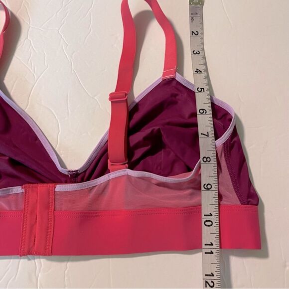 Parade Triangle Longline Silky Seamless Mesh Triangle Bralette purple pink XL - Picture 5 of 9